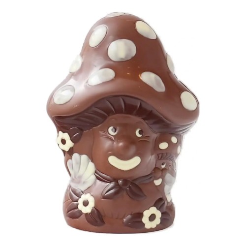 Ingekleurde chocolade paddenstoel: 22cm