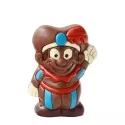 Kleurrijke chocolade Piet die zwaait 14cm
