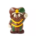 Kleurrijke chocolade Piet die zwaait 14cm