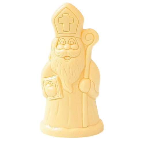 Sint met boek in witte chocolade
