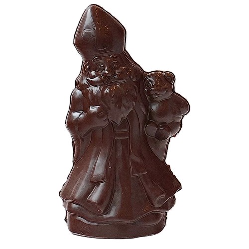 Sint met beer in pure chocolade -Sinterklaas