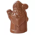 Zwaaiende Sint in melkchocolade