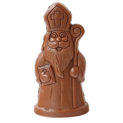 Sint met boek in melkchocolade - sint-maarten sinterklaas
