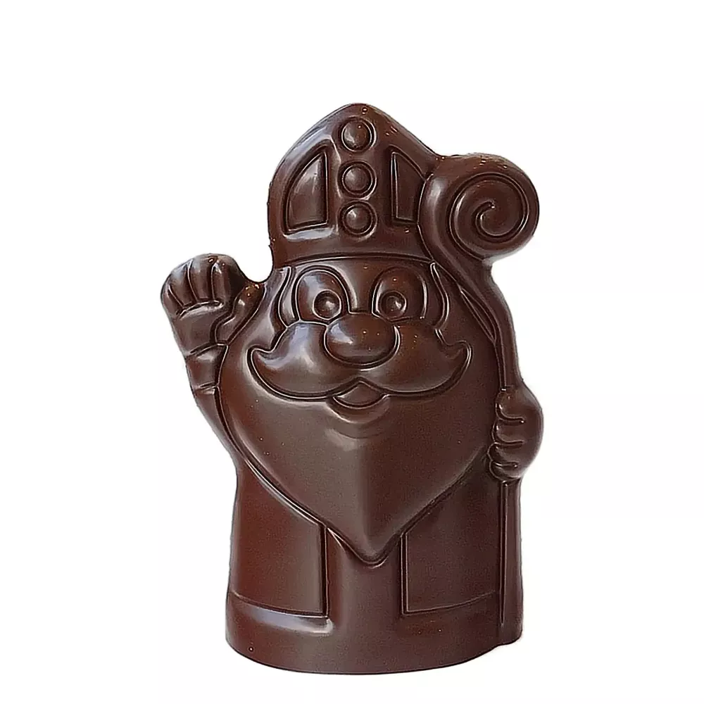 Zwaaiende Sint pure chocolade - sint-maarten Sinterklaas
