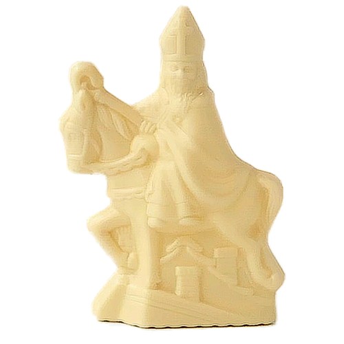 Sint op paard in witte chocolade