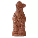 Sint met 2 kindjes 25cm melkchocolade
