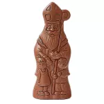 Sint met 2 kindjes 25cm melkchocolade