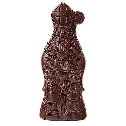 sint met 2 kindjes in pure chocolade