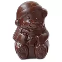 Beertje met ster in pure chocolade