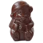 Beertje met ster in pure chocolade