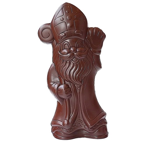Sint zwaait vrolijk xl versie in pure chocolade