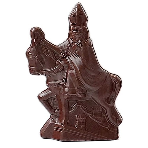 Sint op paard in pure chocolade