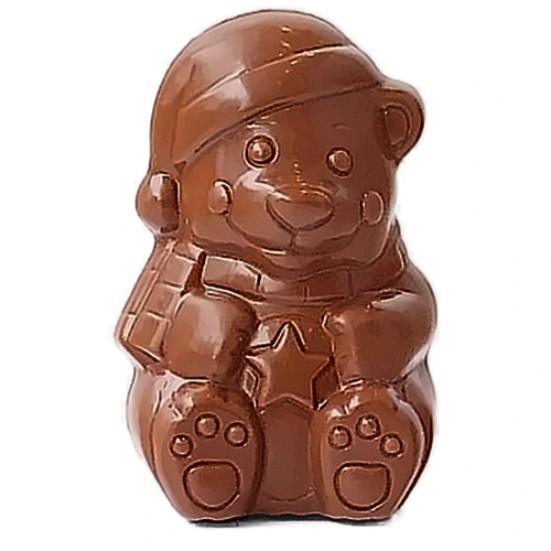 Beertje met ster in melkchocolade
