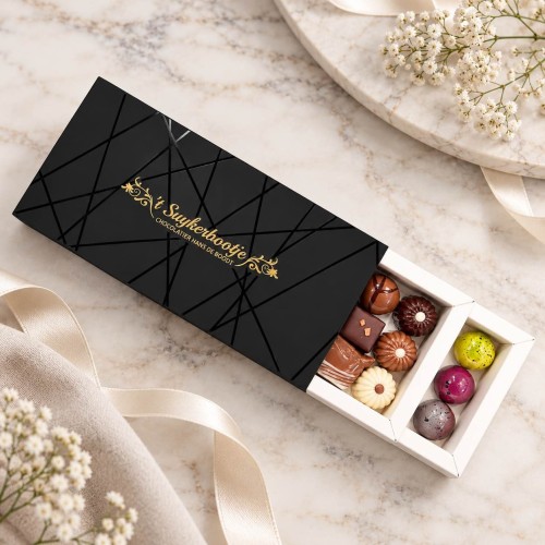 Stijlvol doosje pralines - rechtstreeks van de maker. Ambachtelijke kwaliteit