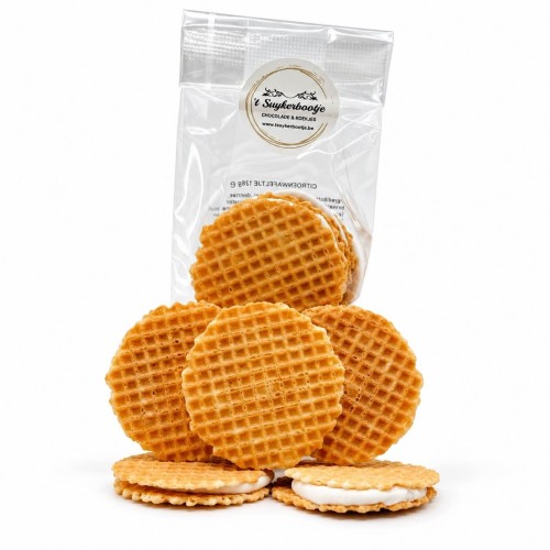 Zakje ronde citroenwafeltjes