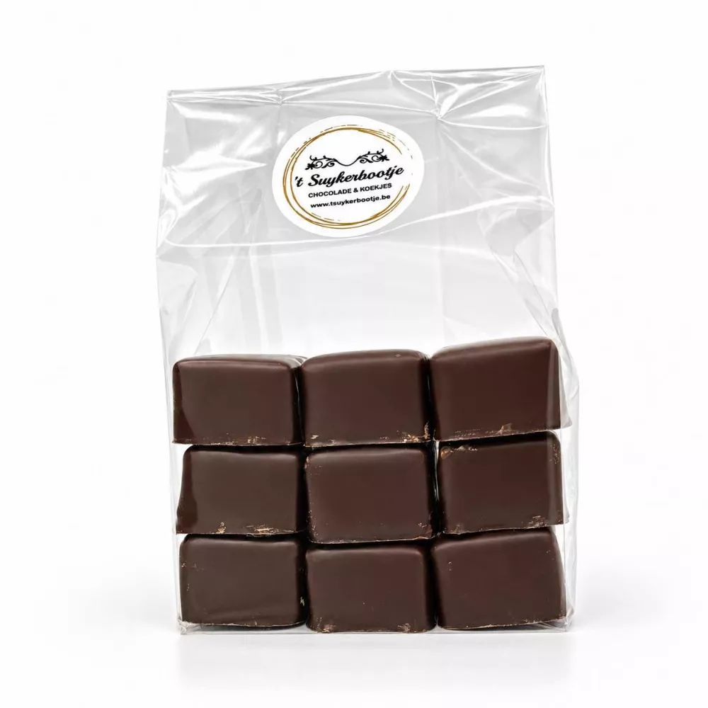 Zakje met 9 chocospekken in pure chocolade