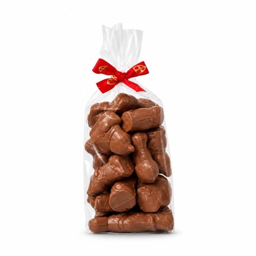 Zak met 300g melkchocolade sintfiguren