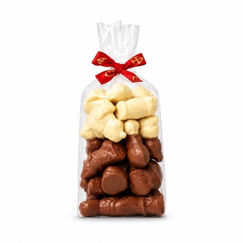 Sintchocolade zakje 300 g wit & melk | 't Suykerbootje