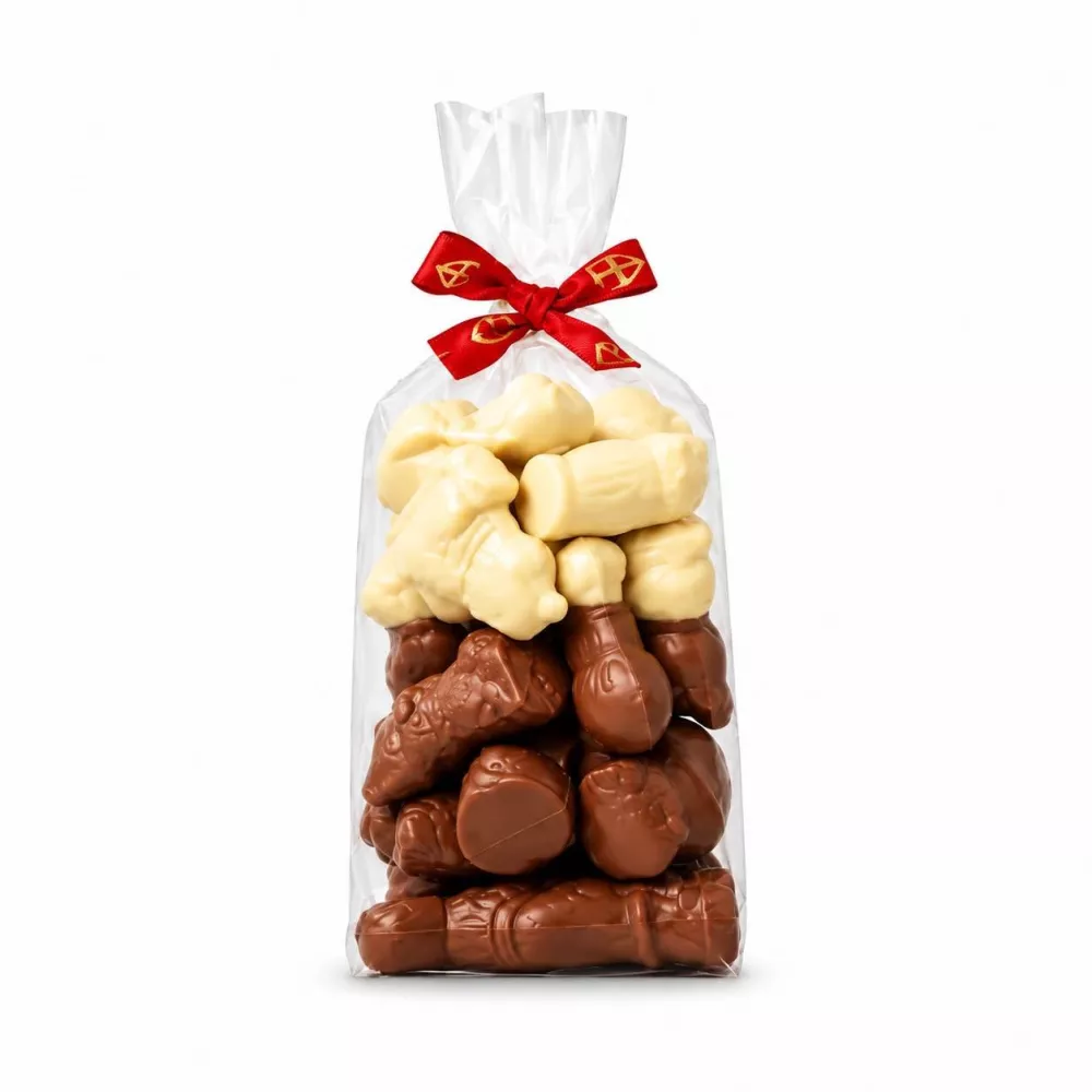 Sintchocolade zakje 300 g wit & melk | 't Suykerbootje