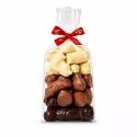 Zak met 300g figuurtjes thema sint - wit, melk en pure chocolade