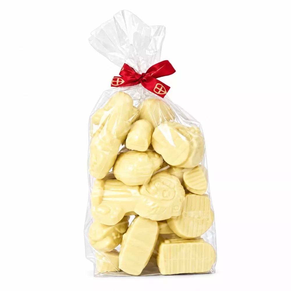 Sintchocolade zakje 600 g wit | 't Suykerbootje