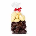zak met witte en pure chocolade figuren - 600g - sint thema