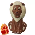 Ingekleurd leeuwtje in chocolade: 10cm
