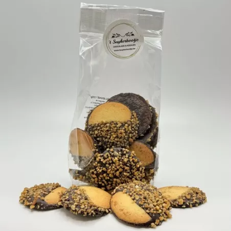 Chocotour Bresilienne, een koekje, omhuld met chocolade & bresilienne