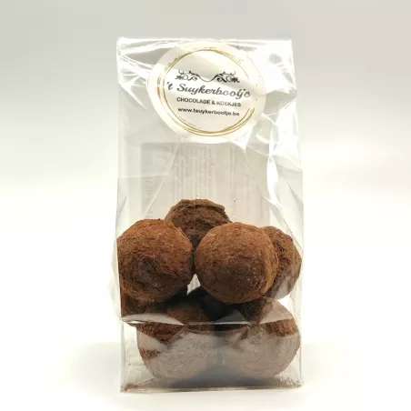 Suikervrije Truffels in pure chocolade op basis van Stevia