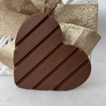 Valentijnsreep Melkchocolade met Krokante Pralinévulling