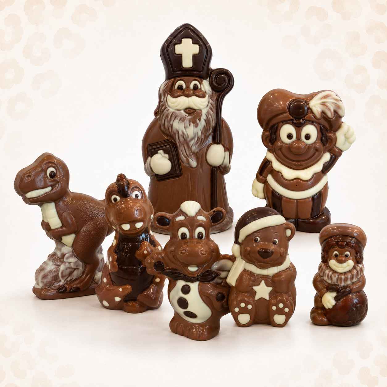 Ingekleurde Sintfiguren