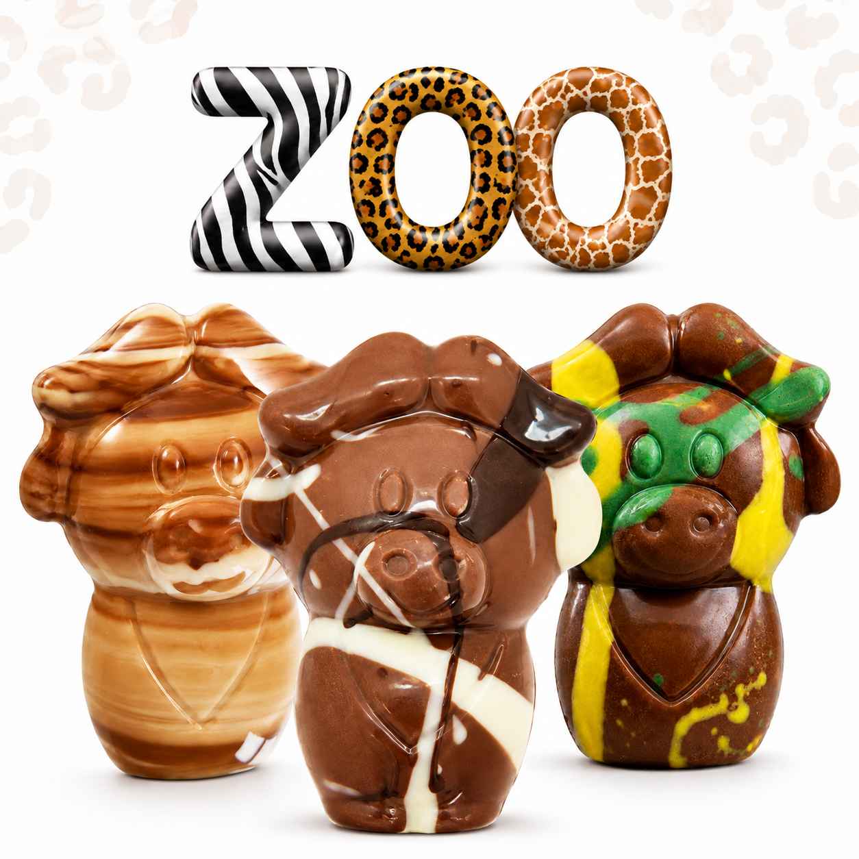Zoo diertjes in chocolade