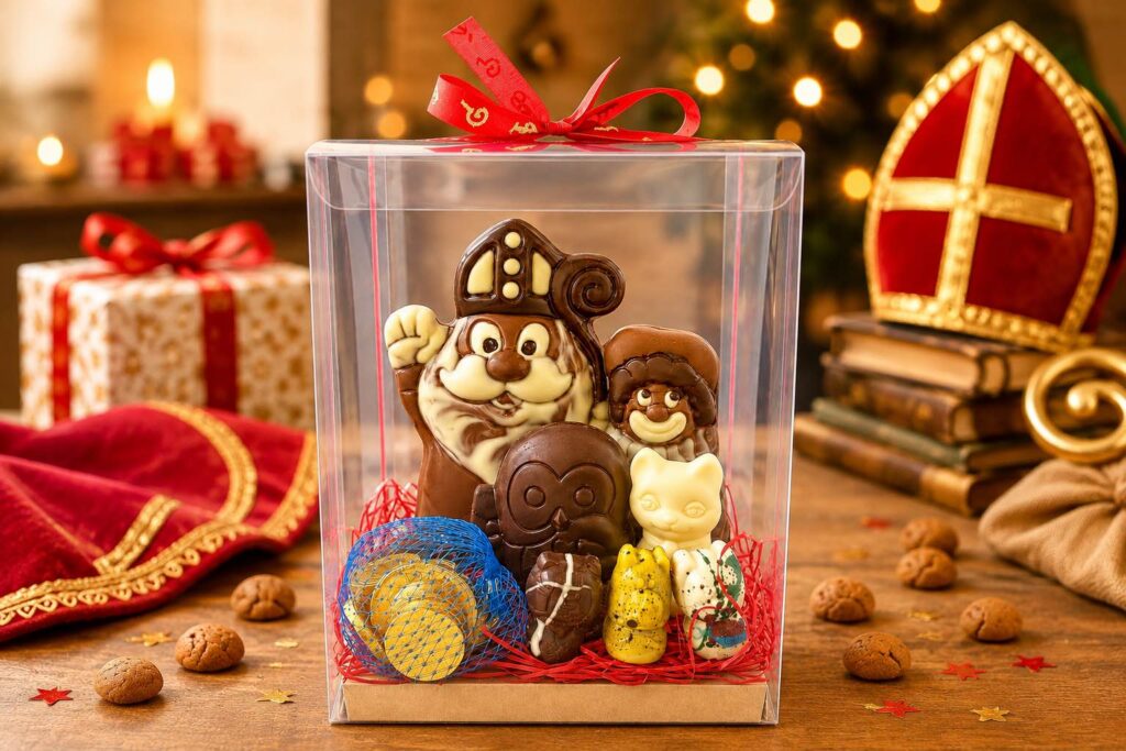 Cadeaubox met Sint lekkers voor bedrijven
