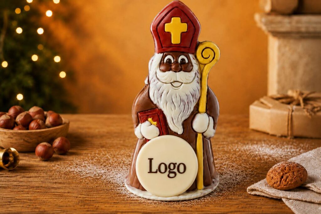 sint met bedrijfslogo