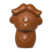 effen zoodiertje in melkchocolade met pralinévulling