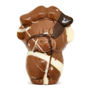 zoodiertje in melk, wit en pure chocolade met speculoosvulling