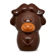 zoodiertje in pure chocolade met melksnuit en mokka ganache