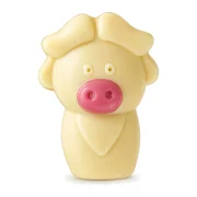 zoodiertje in witte chocolade met frambozencrème